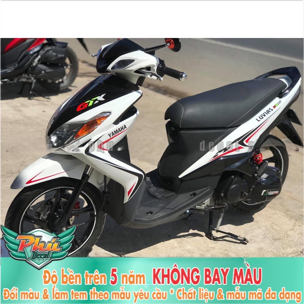 Tem rời Luvias chỉ đỏ đen xe trắng (X)