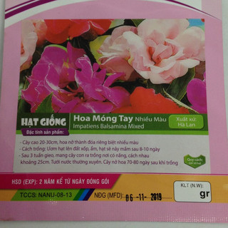 Hạt Giống Hoa Móng Tay Nhiều Màu