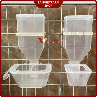   SET 2 cái  Máng đựng thức ăn chống văng cho bồ câu vẹt gà đá chim yến chim cảnh 
