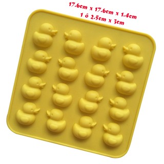HCM - Khuôn silicon đổ socola kẹo dẻo 16 viên hình con vịt dễ thương