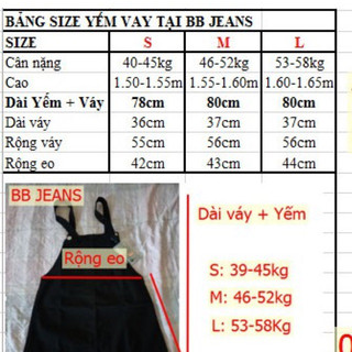 Yếm Jean Váy Basic dành cho Teen