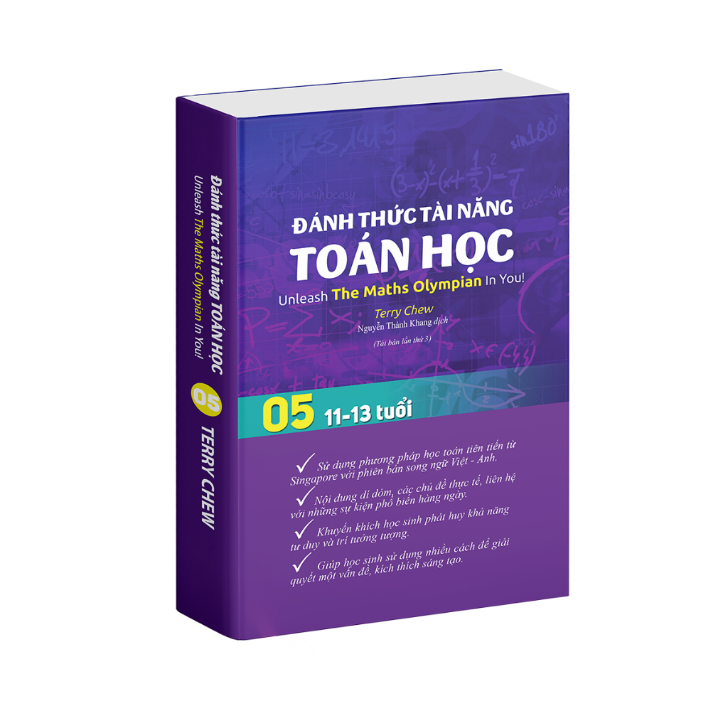 Sách đánh thức tài năng toán học 5 sách toán lớp 5 lớp 6 bìa mềm 2 cuốn
