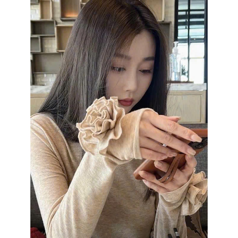 Áo Thun Zip Tay Đính Hoa Hồng,  tay dài ,Chất Liệu Co Giãn, Thoáng Mát, thấm hơi Mồi Hôi - Cemos Store | BigBuy360 - bigbuy360.vn