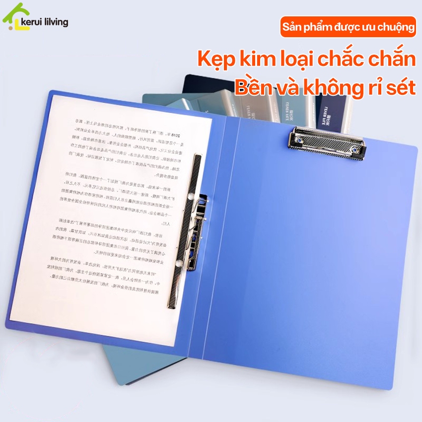 Bìa Đựng Hồ Sơ Tài Liệu A4, Kẹp Nhựa Chống Gỉ Sét PIKUP