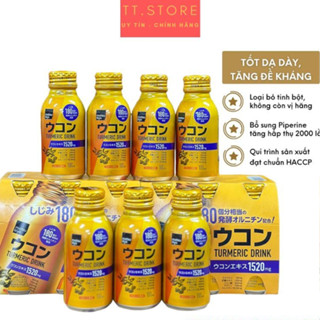 Nước Uống Tinh Chất Nghệ Giải  Rượu ,Bổ Gan Matsukiyo Turmeric Lốc 6 Chai x 100ml - Phục Hồi Làn Da,Tăng Cường Sức Khoẻ