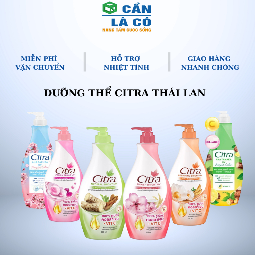 DƯỠNG THỂ TRẮNG DA CHỐNG NẮNG CITRA THÁI LAN