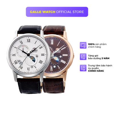 Đồng Hồ Nam ORIENT Classic Sun and Moon RA-AK000, dây da sang trọng, khung viền thép không gỉ