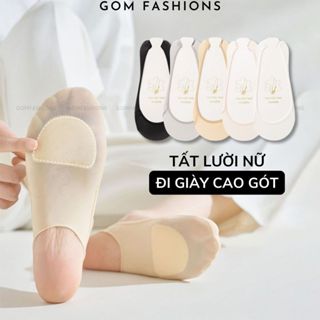 Vớ mang giày cao gót có đệm êm chân GOMTAT, tất lười mang giày búp bê kèm lót silicon chống tuột - CAOGOT-SUX-19218-1DOI