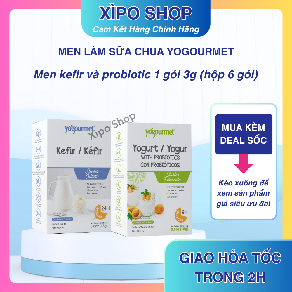 Men Bột Làm Sữa Chua Kefir - Probiotic (Gói Lẻ 3g)