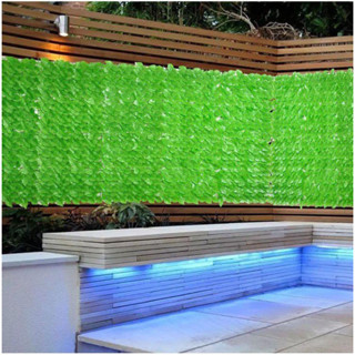 Cuộn hàng rào nhựa lá táo - Cỏ treo tường nhân tạo dùng để decor trang trí nhà cửa