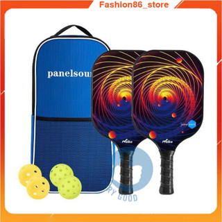 Bộ 2 vợt chơi bóng Pickleball siêu nhẹ cao cấp tặng kèm túi đựng và 4 quả bóng dễ dàng mang theo