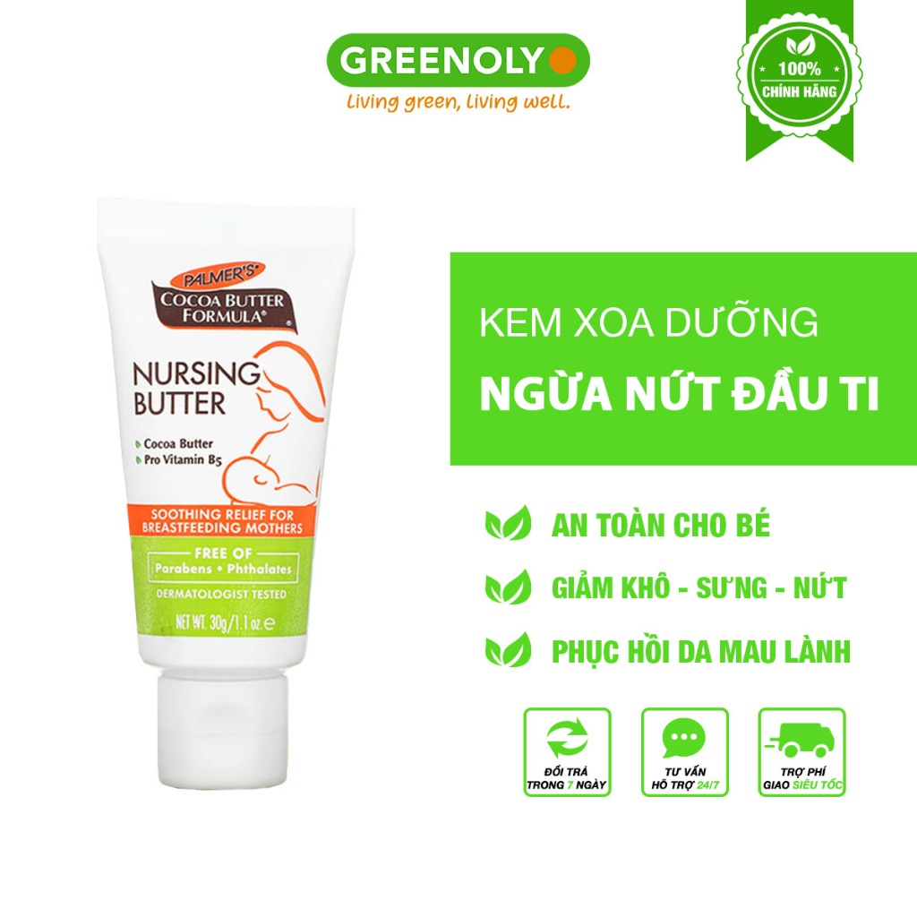 Kem ngăn ngừa nứt nẻ và giảm đau đầu ti Palmer's 30g