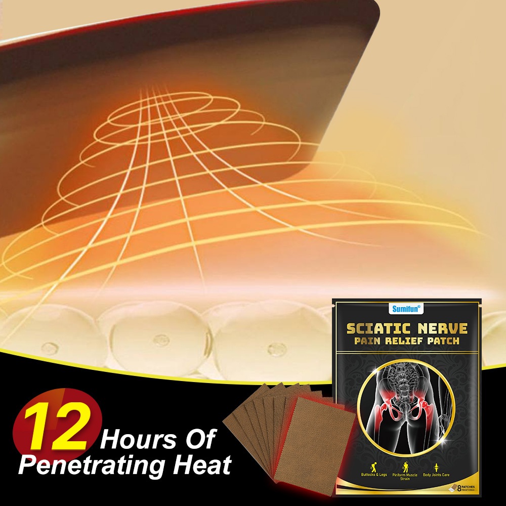 8 Miếng Dán Đau Thần Kinh Tọa, Đau Nửa Người, Đau 1 Bên Hông, ... thành phần thảo dược cùng gốm hồng ngoại xa_Cực Rẻ