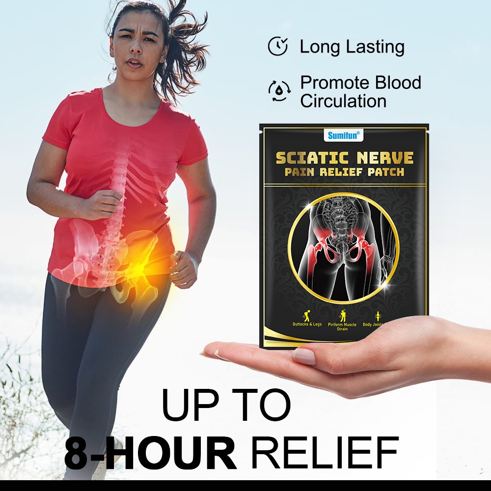 8 Miếng Dán Đau Thần Kinh Tọa, Đau Nửa Người, Đau 1 Bên Hông, ... thành phần thảo dược cùng gốm hồng ngoại xa_Cực Rẻ