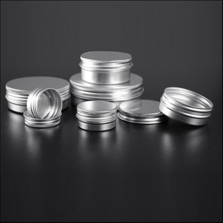 100 Hũ nhôm tròn nắp vặn 50G 100G 150G 200G - hủ thiếc chiết mỹ phẩm