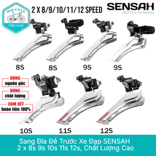  Sang Đĩa Đề Trước Xe Đạp SENSAH 2x8 9 10 11 12 Speed – Chính Hãng Hợp Kim Nhôm + Thép 