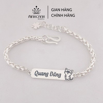 Lắc Bạc Khắc Tên Theo Con Giáp Cho Bé - Minh Canh Jewelry