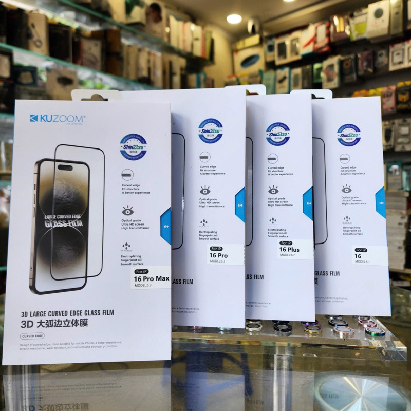 Kính cường lực KUZOOM bảo vệ lỗ loa Ip16/ ip16 pro/ ip16 plus/ ip16 pro max