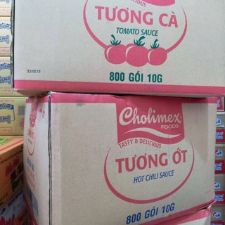 Tương Cà, Tương Ớt Gói 10G Cholimex (Thùng 800 Gói) - Giá Sỉ