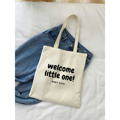 Túi vải Tote in hình kích thước 33x37 có ngăn phụ và khóa khéo đựng vừa A4 Loza TOTE04
