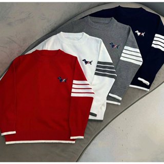   9-28kg  Áo Len Cardigan Mỏng Dài Tay Thome Thêu Cún Thời trang cho bé Gái Bé Trai  Loại 1  