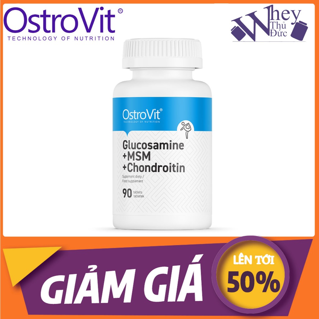 Bảo vệ xương khớp Ostrovit Glucosamine + MSM + Chondroitin 90 Viên