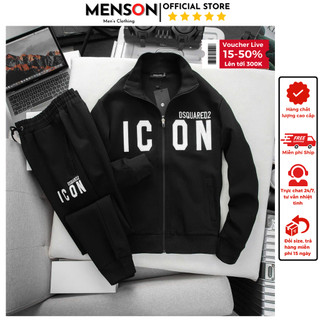 Set đồ nam thu đông cao cấp kéo khóa, phom dáng đẹp dày dặn, mặc nhà, thể dục thể thao hàng hiệu 2024 Menson MD4-15