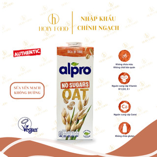 Sữa Hạt Alpro 1Lit - Sữa hạnh nhân nguyên chất/ Hạnh nhân không đường/ Sữa yến mạch không đường - Nhập khẩu UK