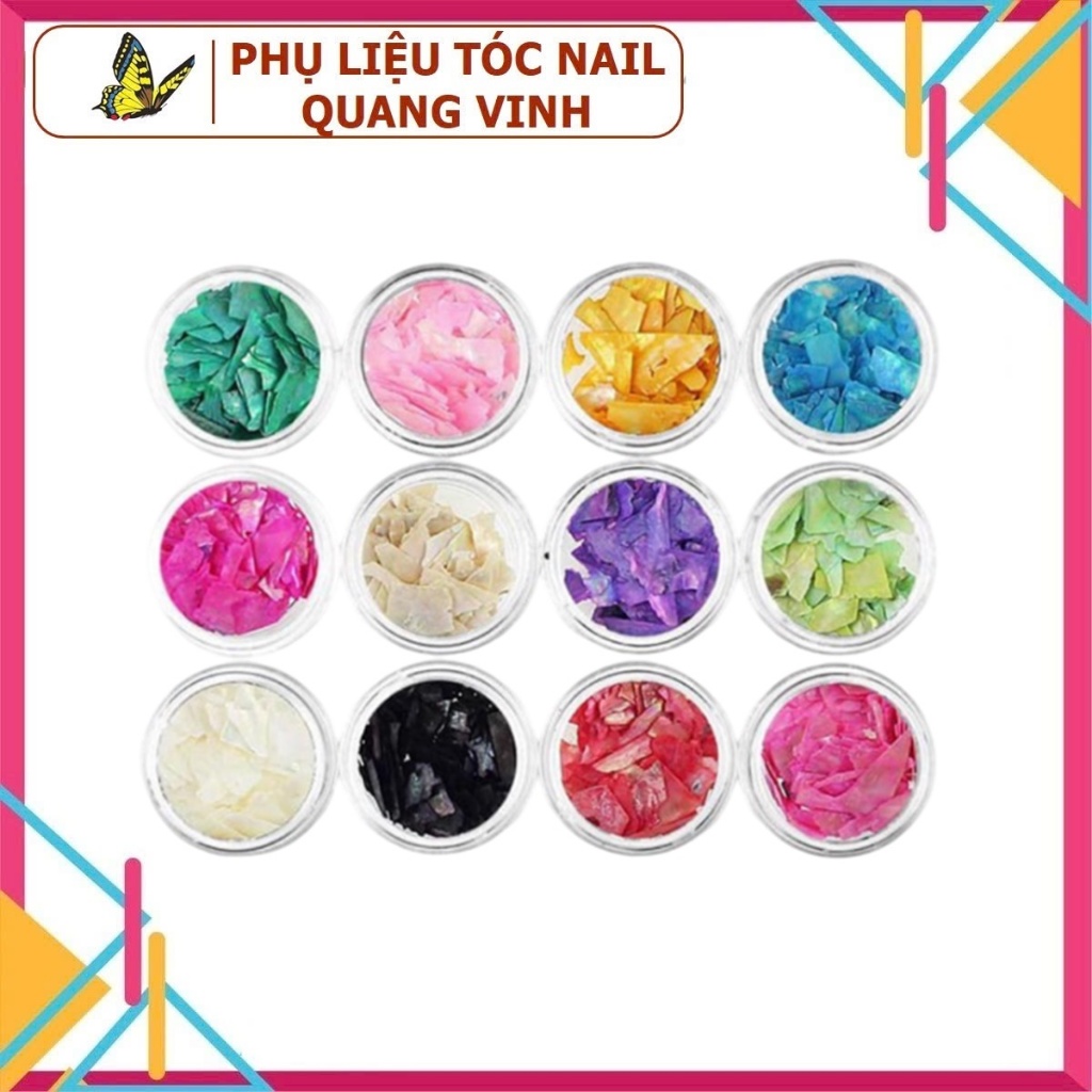 xà cừ nail sét 12 màu