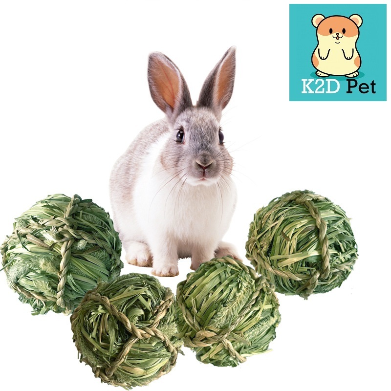 P93 Bóng cỏ đồ chơi, mài răng, trang trí cho hamster, Guinea Pig (bọ ú, chuột lang), thỏ, nhím, sóc, chinchilla,gà Rutin