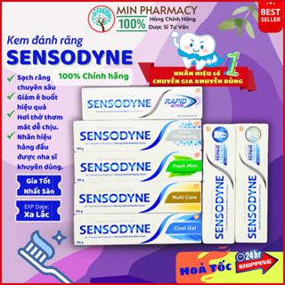 Kem Đánh Răng SENSODYNE Giảm ê buốt 24/7 Mát lạnh/ Bạc hà the mát/ Làm sáng răng 100g - Minpharmac