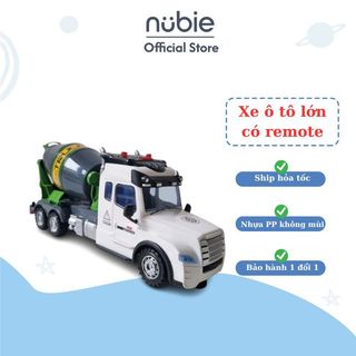 Đồ chơi xe ô tô cho bé, Mô hình xe ô tô công trình trộn bê tông chất liệu cao cấp, an toàn cho bé