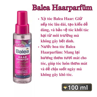 Nước hoa xịt tóc balea limited edition - Đức