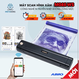 Máy Scan Hình Xăm Ảnh Tả Thực Di Động M08E-WS - Kết nối không dây Bluetooth in từ iPhone - iPad, USB
