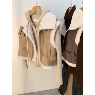 Áo khoác gile da lộn nữ lót lông cao cấp 4 màu basic trẻ trung cá tính phong cách Hàn Quốc