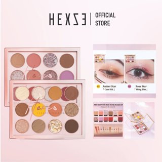 Bảng phấn mắt 12 ô HEXZE, độ bền màu cao, lâu trôi