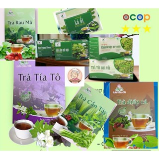 Trà Lá ổi/Rau má/Diếp cá/Cần tây/Tía tô/Hoa đu đủ đực/Lá vối (30 túi lọc/hộp)
