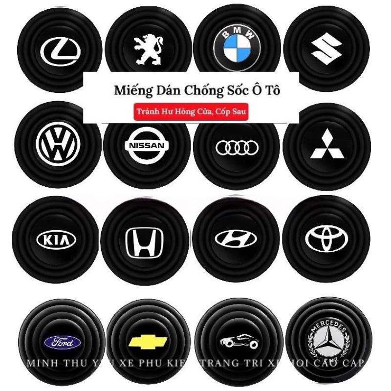 Bộ 20 Nút Giảm Chấn Ô Tô, Giảm Lực Đóng Cửa Xe Ô Tô