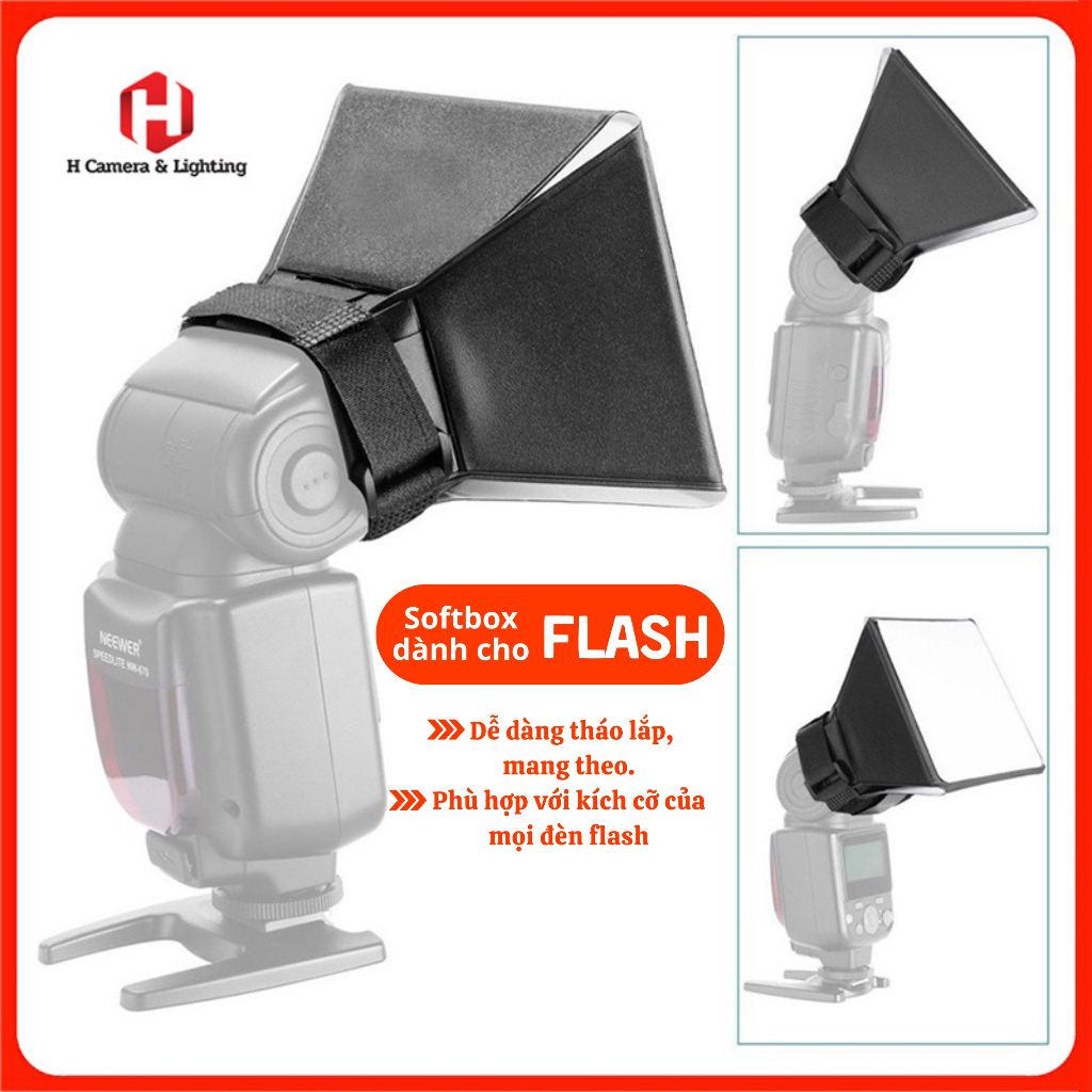 Softbox Mịn Sáng Hộp Vuông Cho Flash