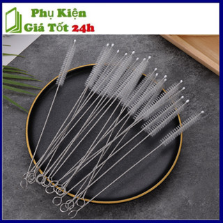 Que cọ rửa vệ sinh ống hút cho bé bằng thép không gỉ kích thước 17.5 cm.dễ dàng uốn cong, làm sạch mọi vết bẩn