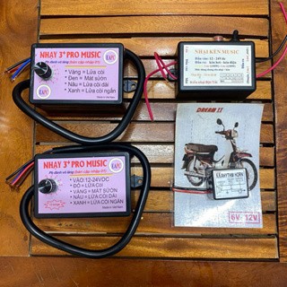 Nhại còi 3 pro, nhạy còi 3 bài, 8 bài, 10 bài, 12 bài, REMOTE điều khiển âm, còi điện, điện AUTO DC 