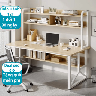 Bàn làm việc có kệ sách U4, Bàn học cho bé, bàn học sinh lắp ghép, bàn gỗ MDF dày 15mm, chân sắt sơn tĩnh điện 2 lớp