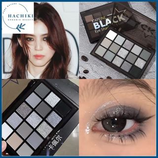 Phấn Mắt 15 Ô Màu Khói Tông Lì Và Nhũ Kim Tuyến Bảng Mắt Trang Điểm Mắt Khói Nội Địa Trung HACHIKI