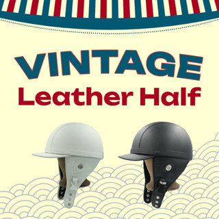 Nón Bảo Hiểm Nửa Đầu Bọc Da Half Vintage Phong Cách Nhật Bản CHÍNH HÃNG NHẬT BẢN.