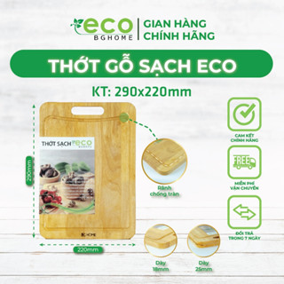 Thớt gỗ sạch Eco 100 % gỗ tự nhiên cao cấp loại 1 - an toàn vstp khi chế biến thức ăn Thương Hiệu BG Home