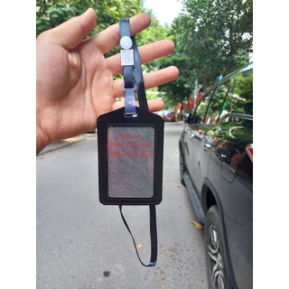 Dây đeo thẻ lụa móc sắt giọt lệ BẢN RỘNG 1,5CM MÀU ĐEN - Dây đeo hội nghị - DÂY THẺ ĐEN