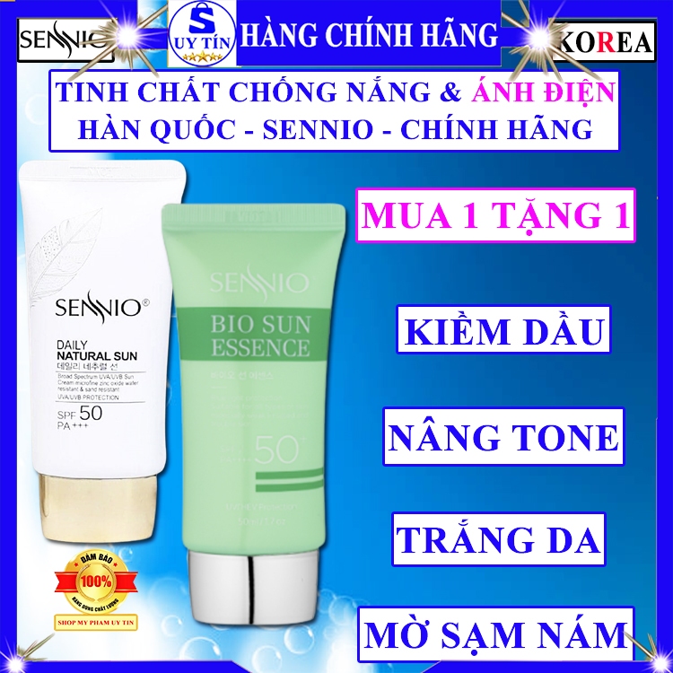 Kem chống nắng sennio nắp vàng kem chống nắng sennio xanh lá kcn sennio hàn quốc chính hãng senio