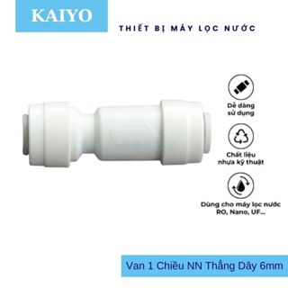 Van 1 Chiều Thẳng 2 Đầu Dây 6li Dùng Cho Máy Lọc Nước RO (trắng)