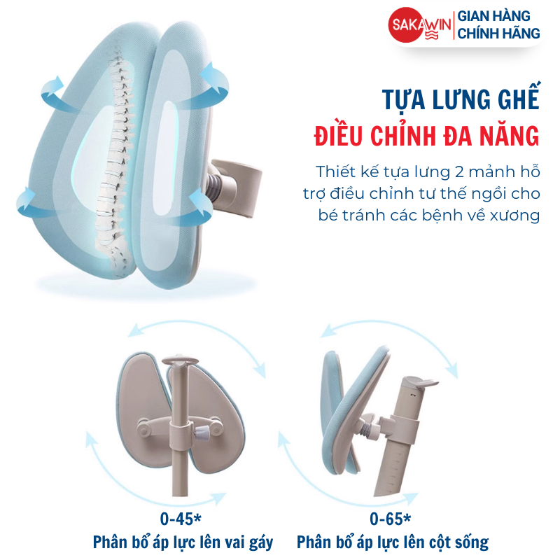 Ghế chống gù cao cấp Sakawin G06 Điều chỉnh đa chiều nâng hạ chiều cao chống gù chống cận hiệu quả. | BigBuy360 - bigbuy360.vn