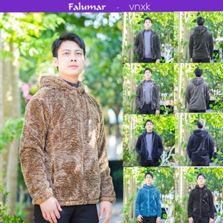 Áo Khoác Lông Cừu Nam có Mũ Falumar, áo lông cho nam với chất vải lông nhân tạo cao cấp, Local Brand Chính Hãng